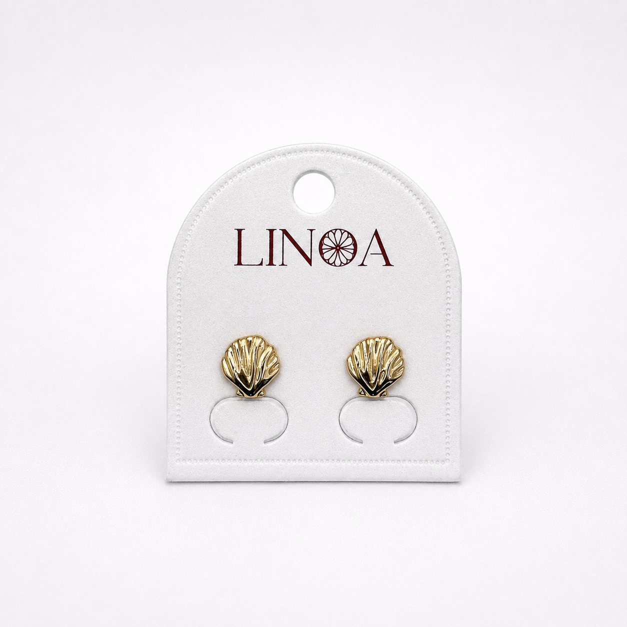 Golden seashell Studs