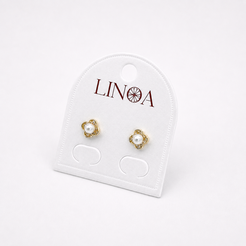 Pearl Flower Studs
