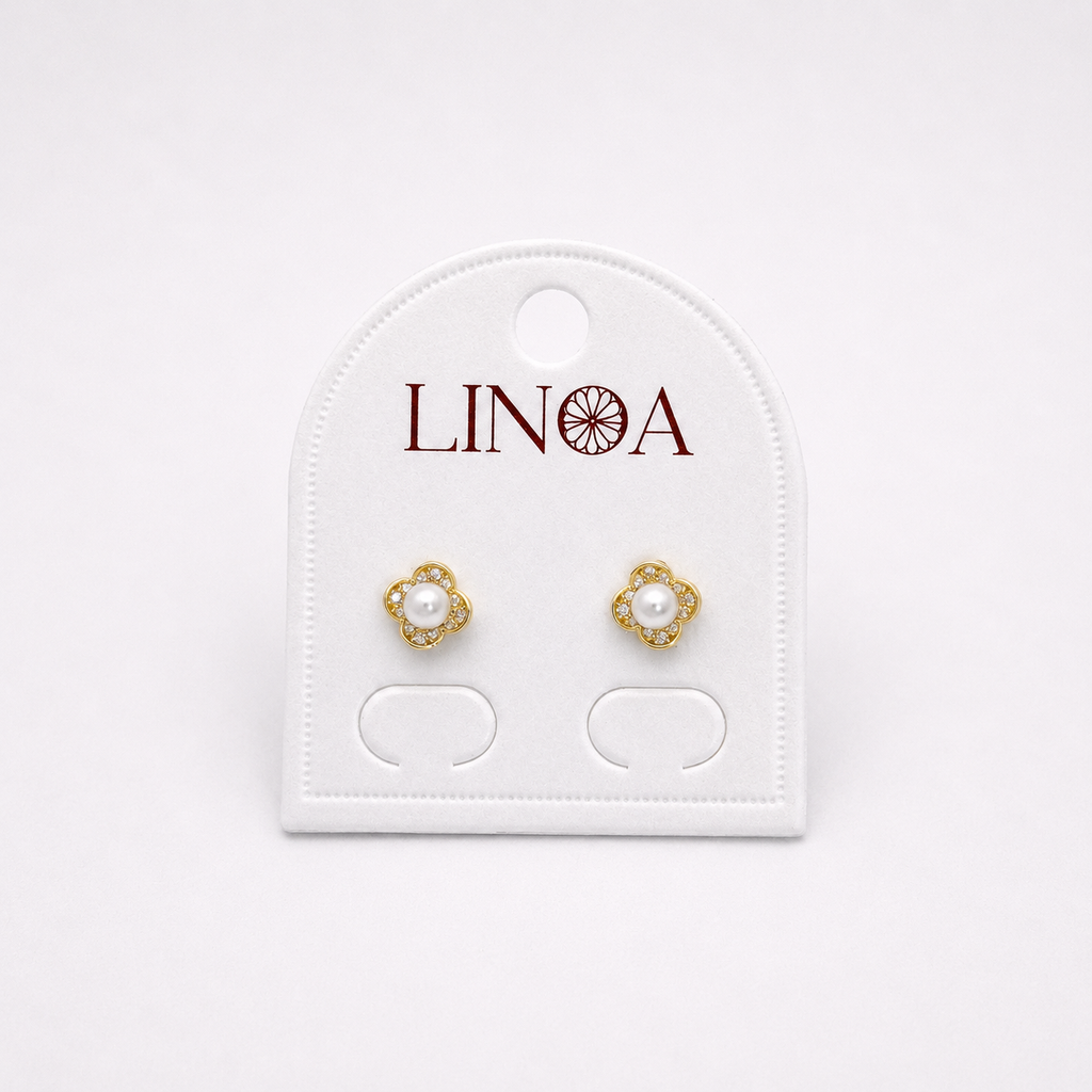 Pearl Flower Studs