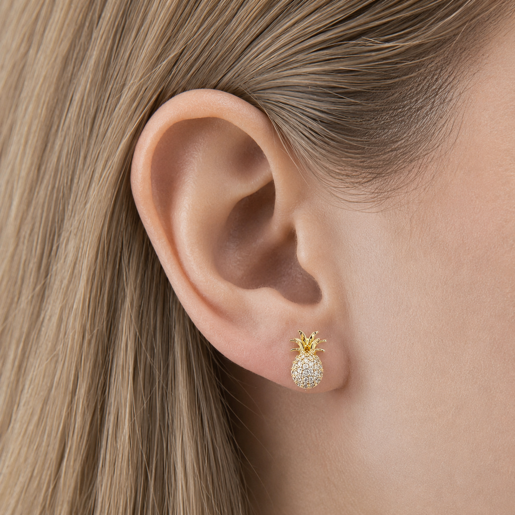 Tropical Pineapple Studs