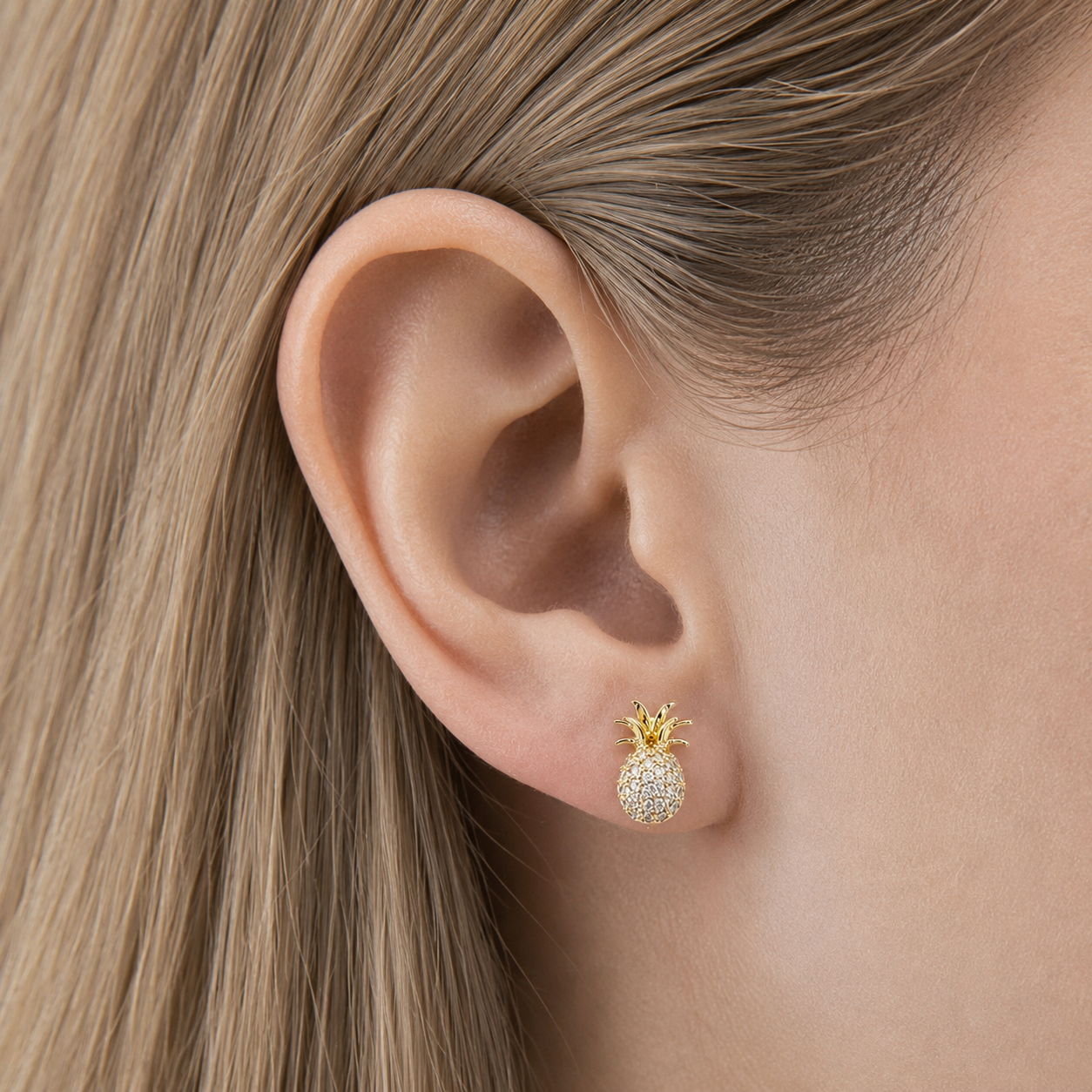 Tropical Pineapple Studs
